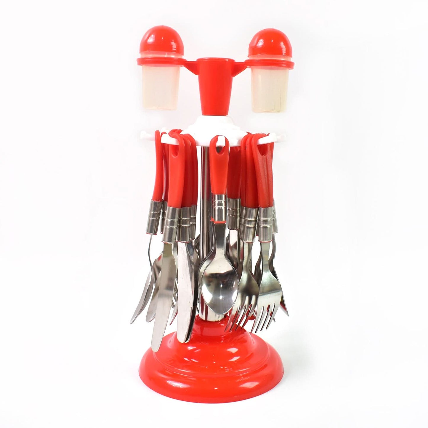 Luxury 26-Piece Stainless Steel Cutlery Set with Stand – Dining Table Essential