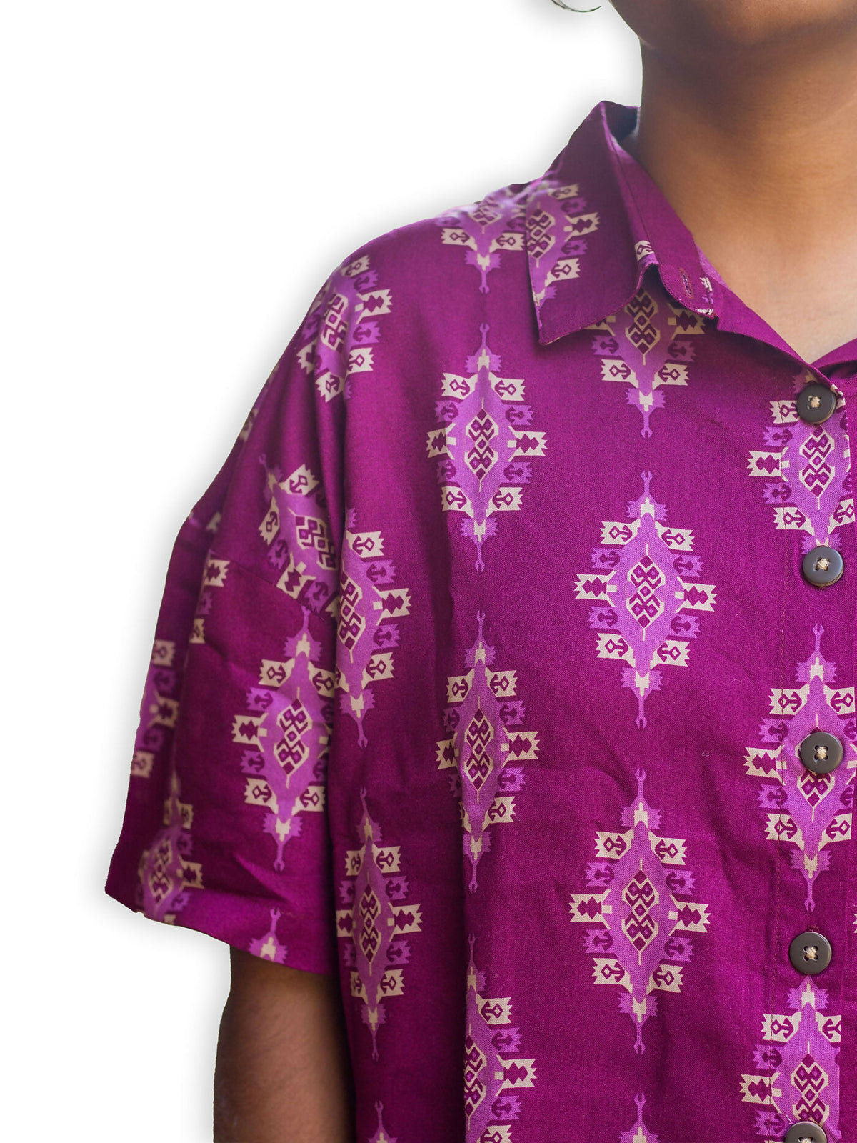 Women Printed Casual Oversized Shirt