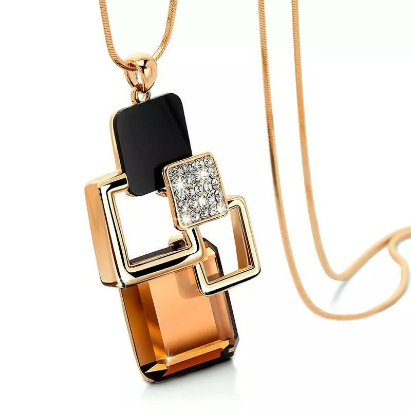 Pearl & Crystal Layered Necklace Set – 2-Piece Elegant Jewelry pinapes