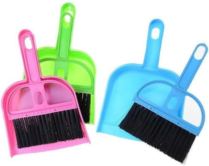 Dustpan With Brush | 18 x 2 x 2 Centimeters ( Pack of 2) - HalfPe