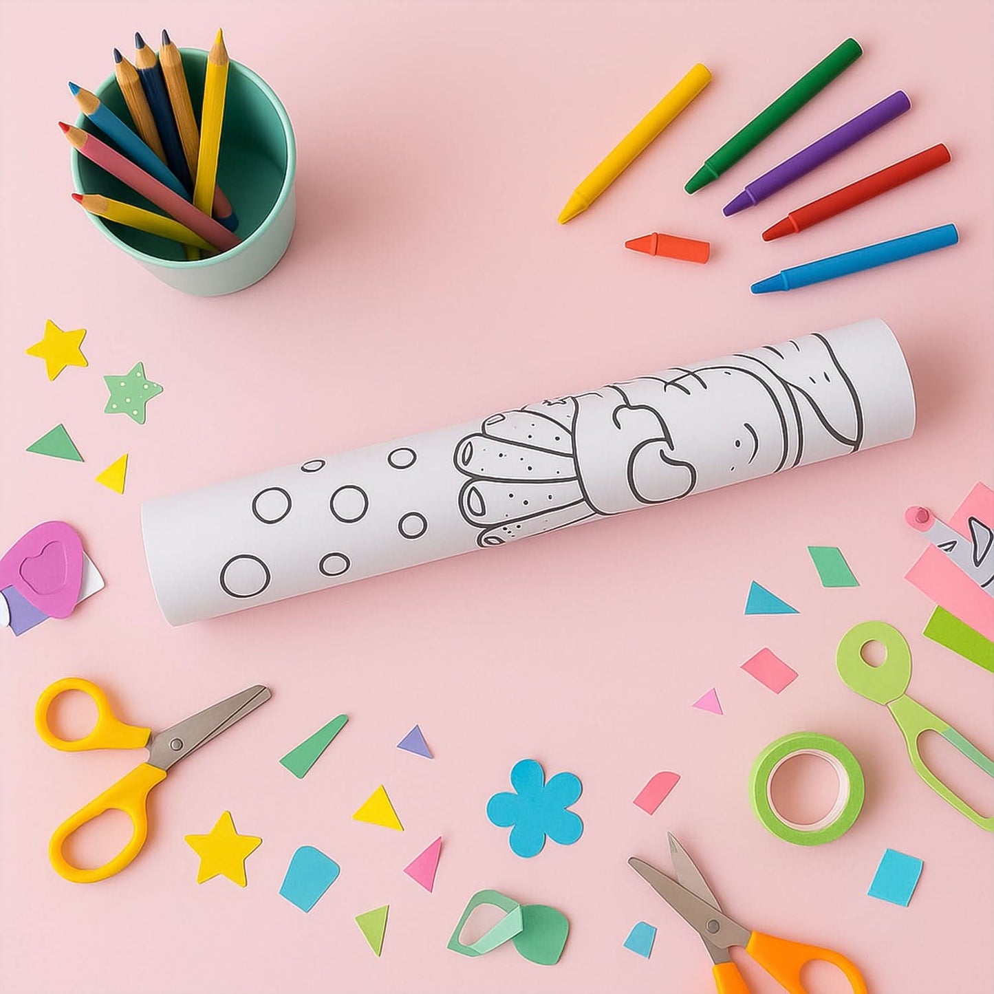 Fun & Educational Coloring Roll for Kids – 1 Pc