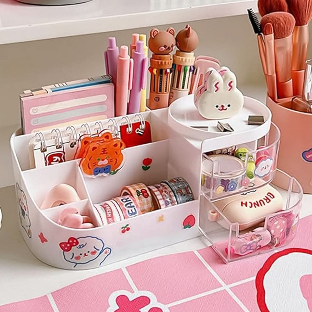 Multi-functional Plastic Vanity Storage Box HP DD