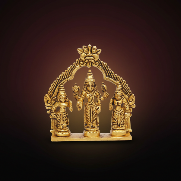 Classic Divine - Brass Perumal Set - 10 cm SUPER