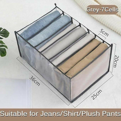 Organizer For Clothes 7 Grids Storage Organizer For Multipurpose - HalfPe