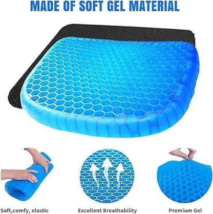 Comfortable Blue Design Gel Pad For Soft Sitting Purpose (Blue) - HalfPe