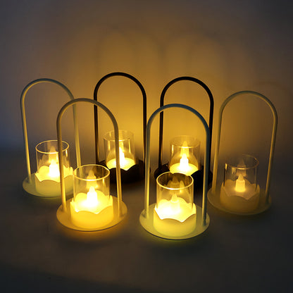 Decorative Wind Light Style Plastic Flameless Led Candles (6 Pc)