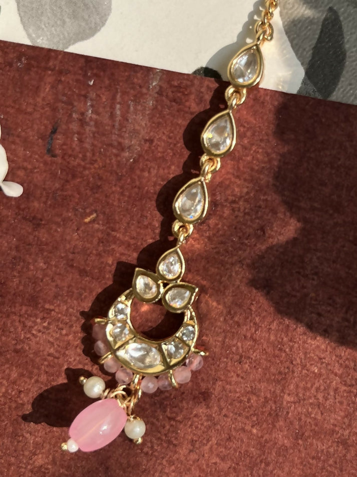 Premium parab kundan Mang tika (18k gold plated)