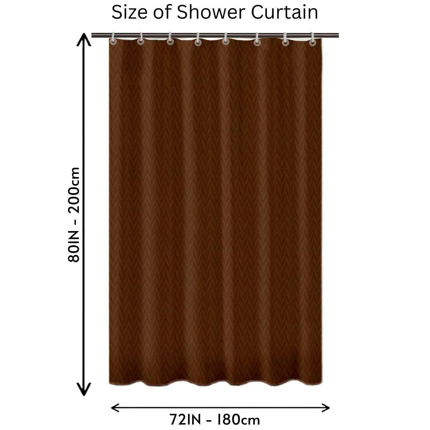 Lushomes Heavy Duty Fabric Shower Curtain, water resistant Partition Liner for Washroom, W6 x H6.5 FT, W72xH80 IN with Shower Curtains 12 Plastic Eyelet % 12 C-Rings (Non-PVC), Colour Dark brown - HalfPe