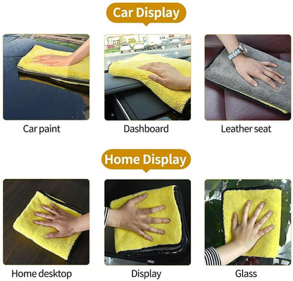 Topinon Microfiber Car/bike Cloth for Lint & Streak-Free Multipurpose Cleaning(multi-color) - HalfPe