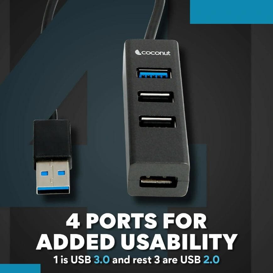 UH12 Mars 4 Port USB Hub - HalfPe