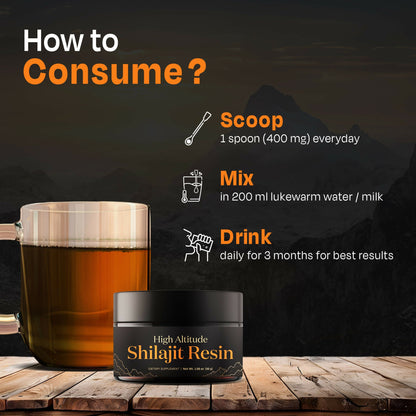 Auric Lab-Certified High-Altitude Shilajit Resin 30g | 75% Fulvic Acid + Humic Acid | 80+ Trace Minerals with Real Brass Spoon Included Zenith Drinks