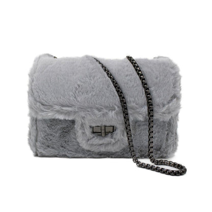 Wk-Furbag21-Ladies Bag(Grey) - HalfPe