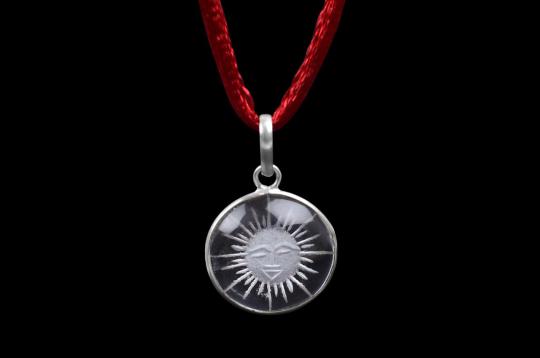 Spatika Suryayantram Pendant with engraving Sun