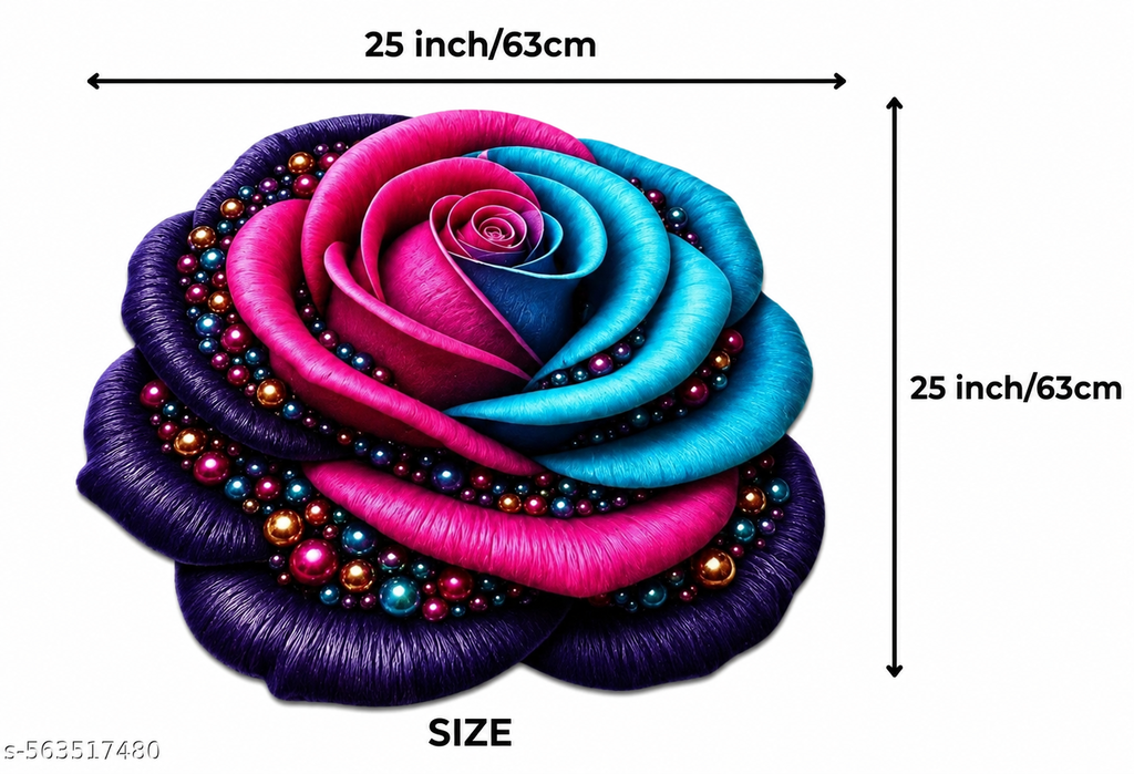 25X25 Inches Modern Decorative Door Mat | Water Absorbent Floor Mat for Living Room.