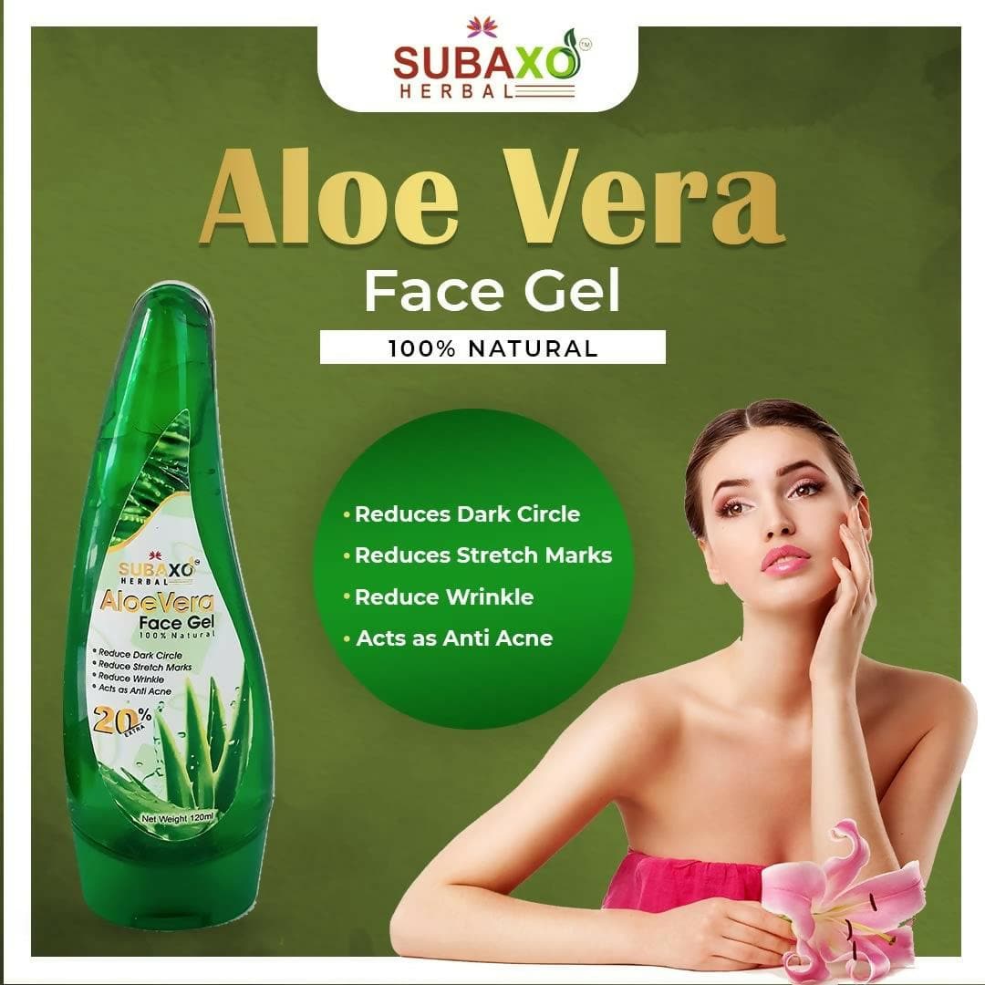 SUBAXO Red Onion Herbal Hair Wash (120ml) & Aloe Vera Herbal Face Gel (120ml) Combo - HalfPe