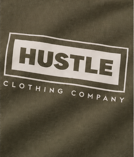 HUSTLE Essentials Men's Crew Neck Oversized T-Shirt – Olive Green
