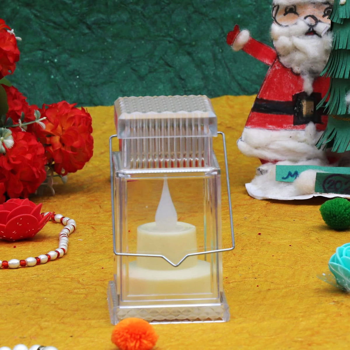 Led Flameless Lantern Style Decorative Candles (4 Pc)