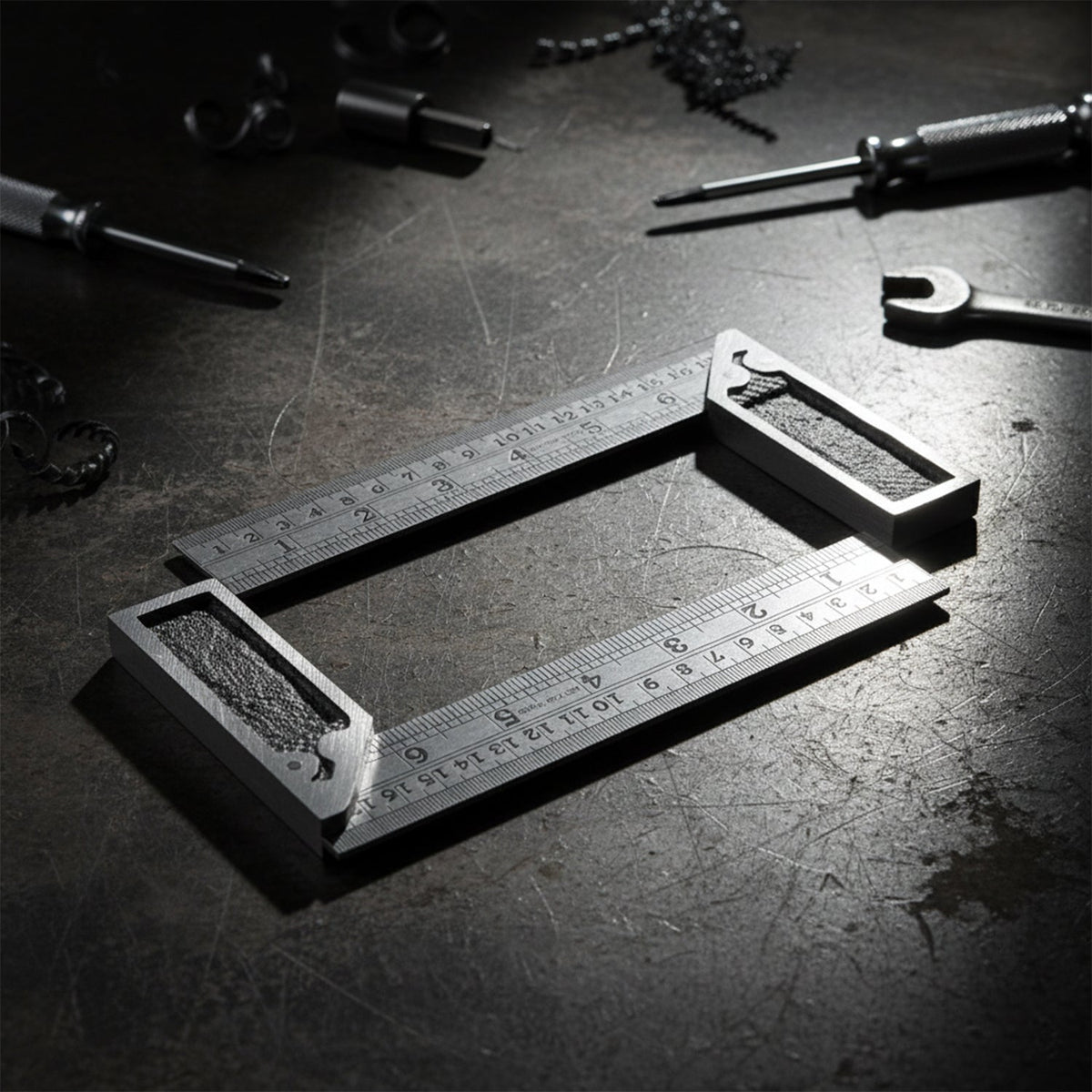Heavy-Duty Metal Try Square Ruler for Precision Measuring and Marking Tool for Woodworking, (2 Pc) HP DD