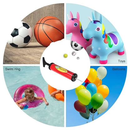 Inflator Air Ball Pump Soft Bouncing Ball Development Kids Toy Sports Plastic Pump For Soccer Basketball Football Volleyball Ball (24 Cm)