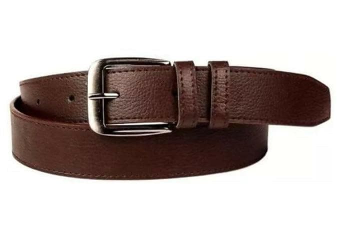 Leather Belt For Men Formal Leather Belt (Brown - All sizes) - HalfPe