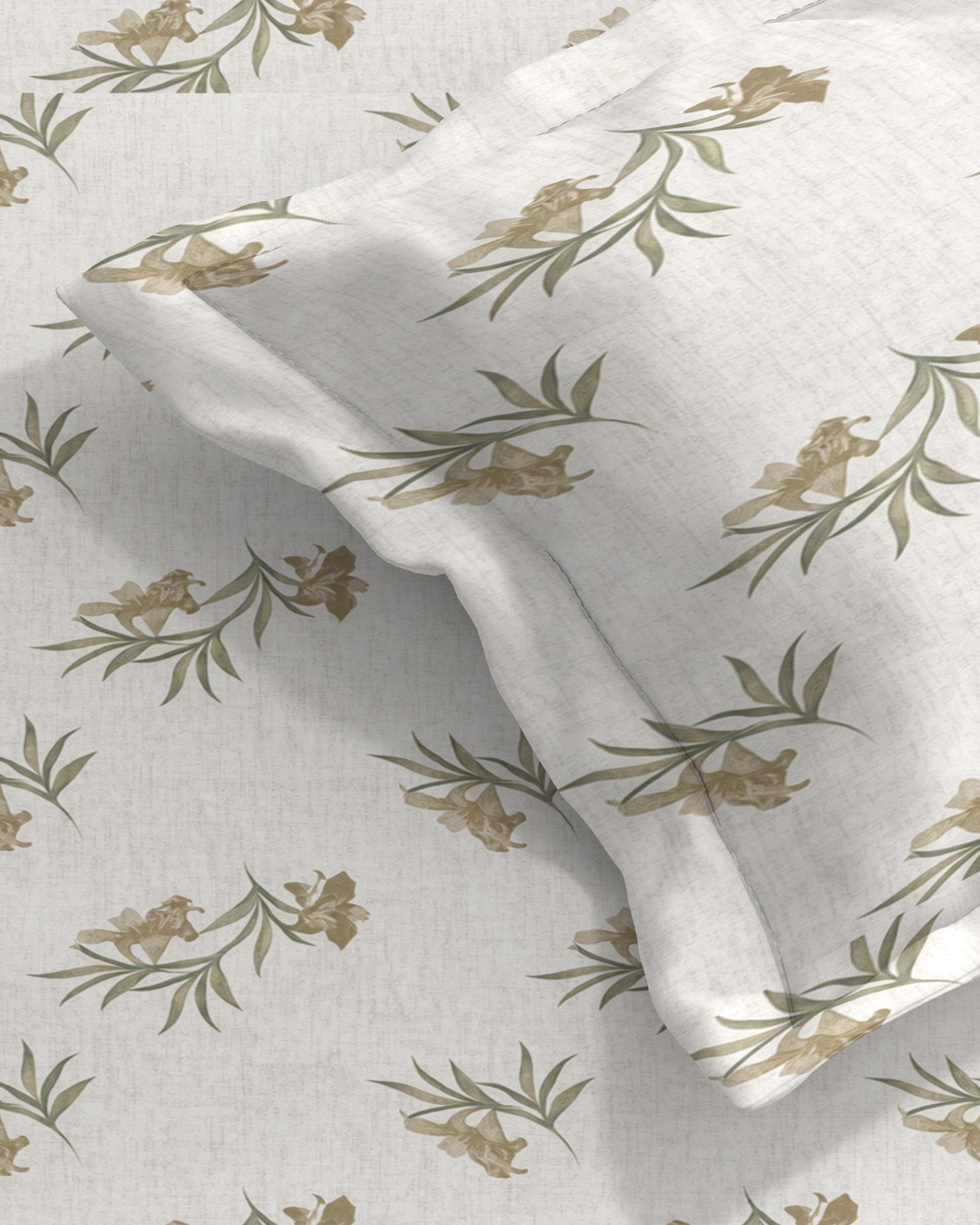 Petal 100% Pure Cotton Collection Premium Percale Queen Bedsheet With 2 Pillow Covers
