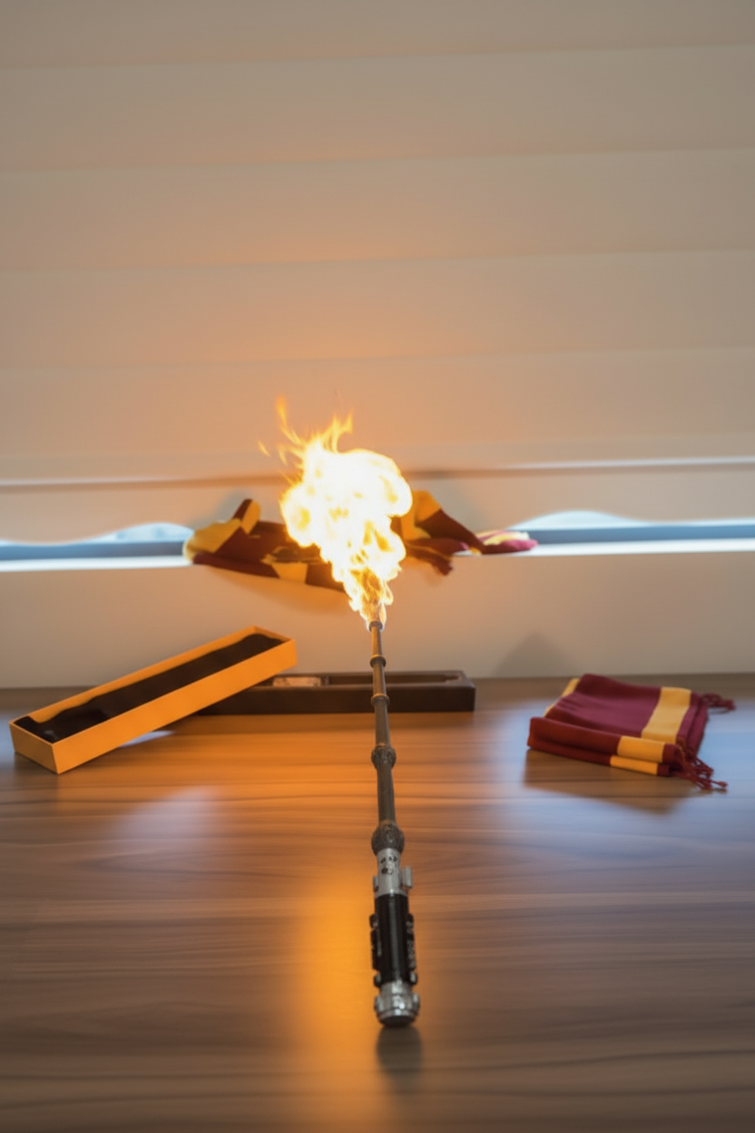 Real Fire Shooting Magic Wand with Electronic Incendio Wizard Wand for Cosplay & Magic Tricks with Flash Paper Fireball Effect (Multi Design) SAHANA GIFTS & STATIONARY
