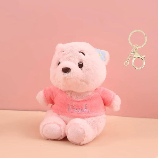 Sweet mini the pooh bear soft-toy keychain for kids - HalfPe