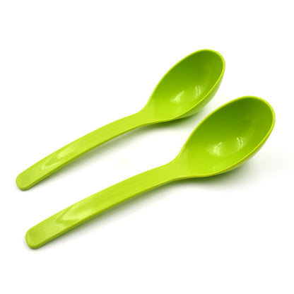Plastic Spoon Kitchen Multipurpose Serving Ladle For Frying Serving Turner Curry Ladle Serving Rice Spoon Used While Eating And Serving Food Stuffs Etc (2 Pcs Set  10 Inch )
