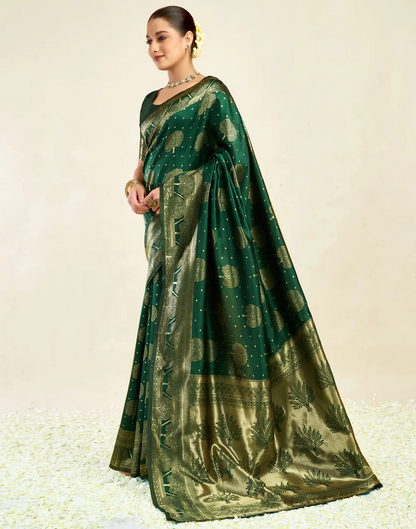 AXONIT Wedding & Festive Jacquard Saree with Heavy Zari Weaving