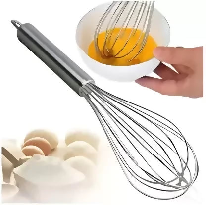 Stainless Steel Handle Balloon Whisk Egg Beater