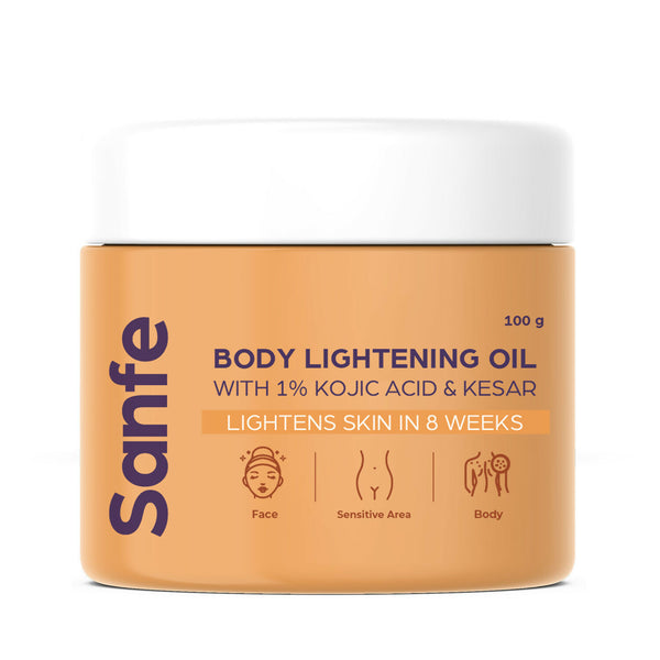 Sanfe Instant Glow Body oil gel | Instant Glow & Multivitamin Enriched For Even Tone Skin | Lightweight Moisturizing Body Oil | 24 Hrs Long-Lasting Radiance - 200ml