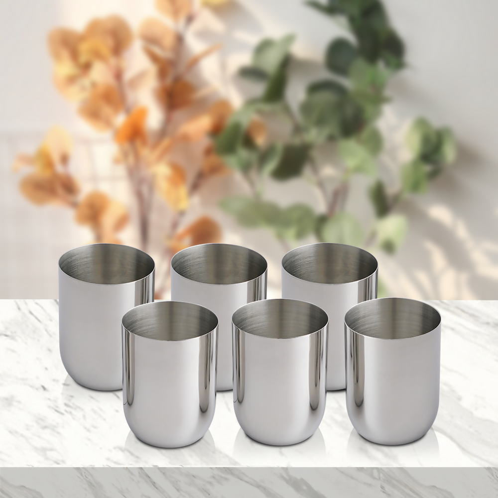 Stainless steel 6 pcs glass majestic (300ML each)