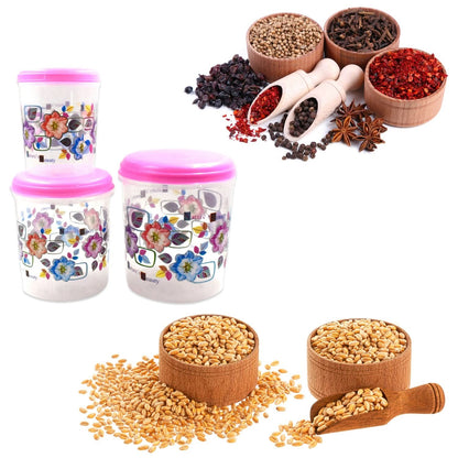 3 Pc Plastic Storage Container Set – 1000ml, 2000ml, 3000ml