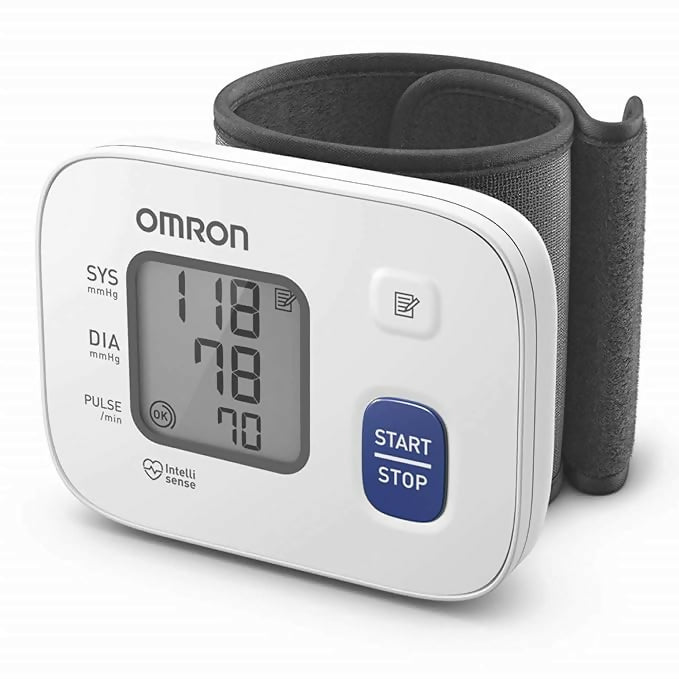 Omron Hem 6161 Fully Automatic Wrist Blood Pressure Monitor With Intellisense Technology