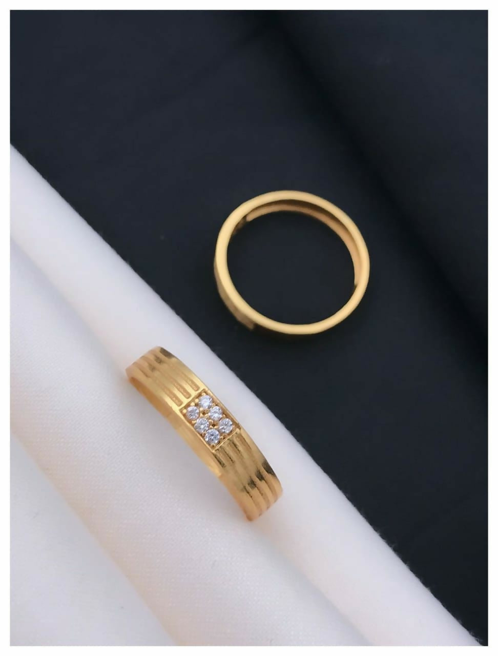 Brass Gold-Plated Agate Ring for Men Gold Finish Ethnic Casual Style MAITRY ENTERPRISE