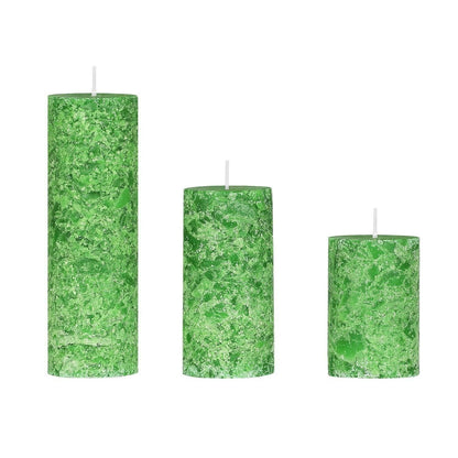 PROSPERRO LUMO Paraffin Wax By Parkash Candles Set Of 3 Fragrance Pillar Candles Marble Finish (Lemon Grass Fragrance) - HalfPe