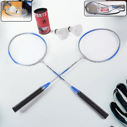 Premium Badminton Set with 2 Lightweight Metal Rackets, 3 Nylon Shuttlecocks & Carry Case (1 Set )