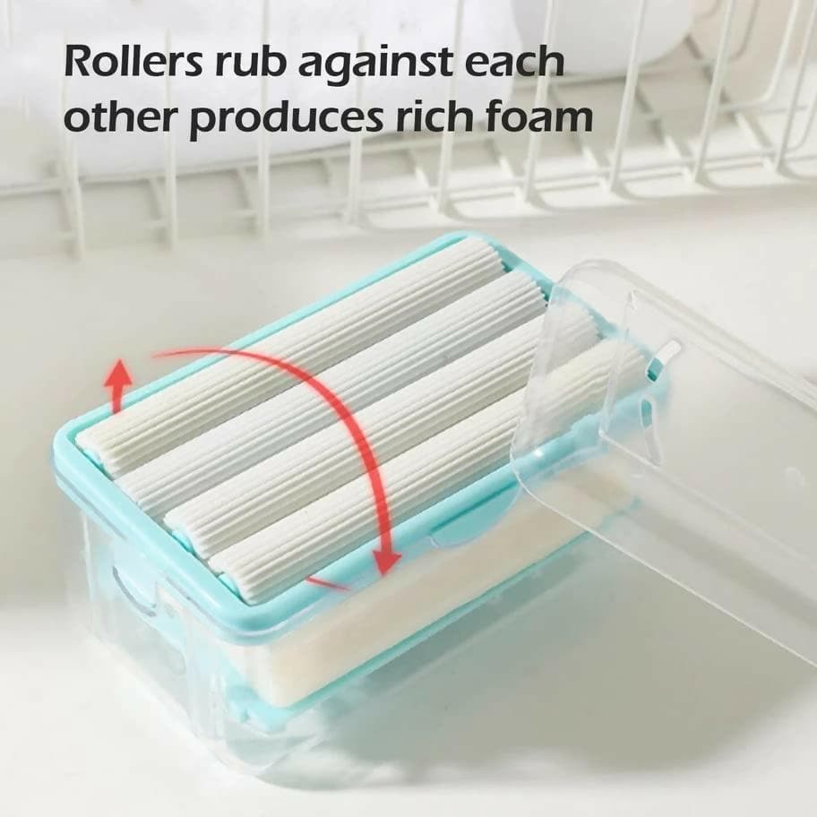 2-in-1 Portable Laundry Rolling Soap Box - HalfPe