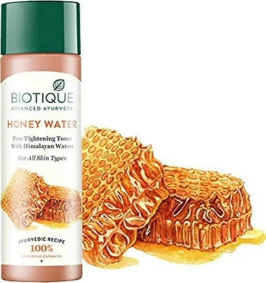 Biotique Honey Water Pore Tightening Toner For All Skin Types Cream (120 Ml) - HalfPe