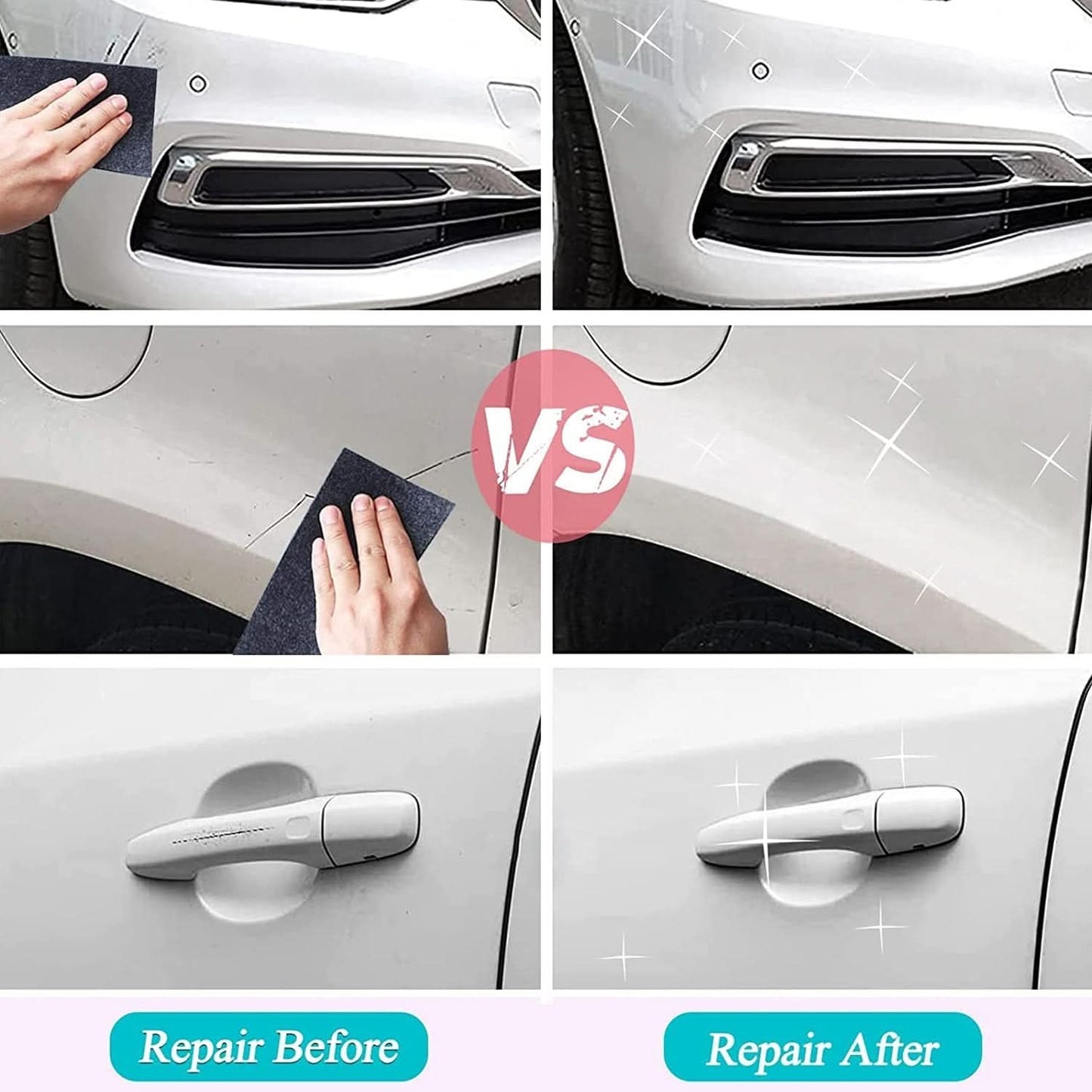 Nano Magic Car Scratch Remover Repair Kit with Solution & Cloths