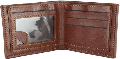 ZEVORA Evening/Party Brown Genuine Leather Wallet (3 Card Slots) - HalfPe