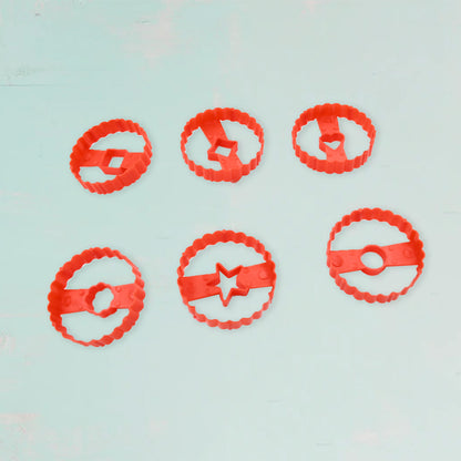 Cookie Cutters Set Plastic Easter Biscuit Cutting Tool For Diy Cake Decoration Fondant Biscuit Cookie Pastry Sandwich (6 Pc Set )