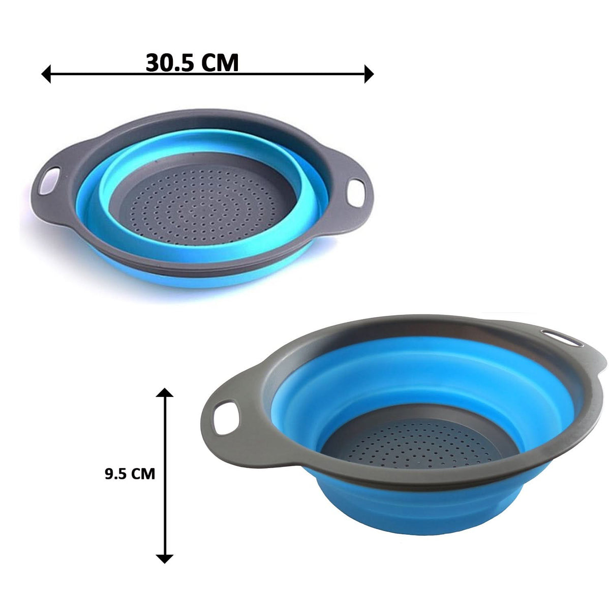 Round Silicone Strainer – Flexible, Heat-Resistant Kitchen Colander for Draining & Rinsing HP DD