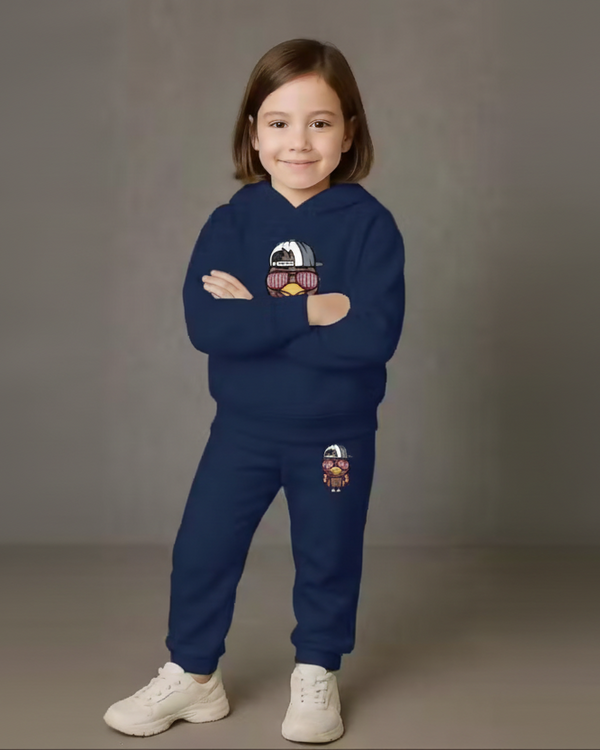 Kids Hooded Top & Bottom Co-Ord Set Luck Fashion