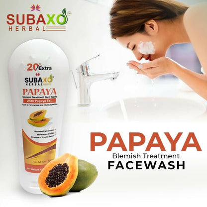 SUBAXO Apple Cider Vinegar Shampoo(200 ml) and Papaya Herbal Face Wash(120 ml) Combo - HalfPe