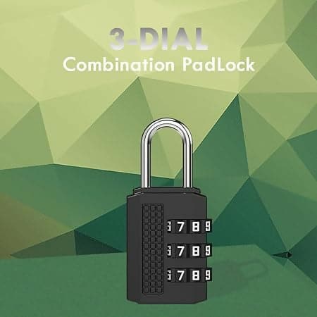 3 Dial Lock Combination Padlock