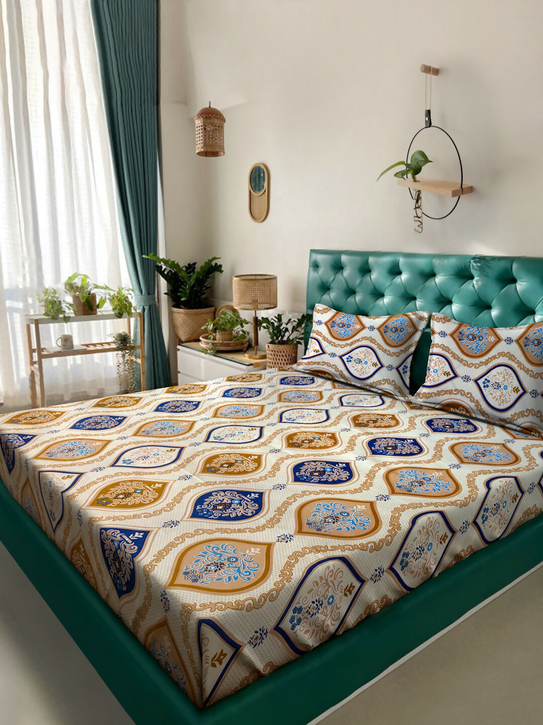 GAURA Premium Micro Polyester Double Bedsheet with Smooth Finish & Breathable Comfort – Perfect for Double Bed (218 x 240 cm) PANCHAJANYA FASHIONS