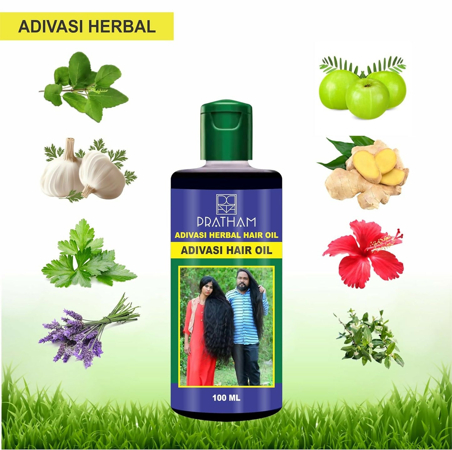 Adivasi herbal hair oil for hair growth, Hair Fall Control, For women and men,(100 ml)2