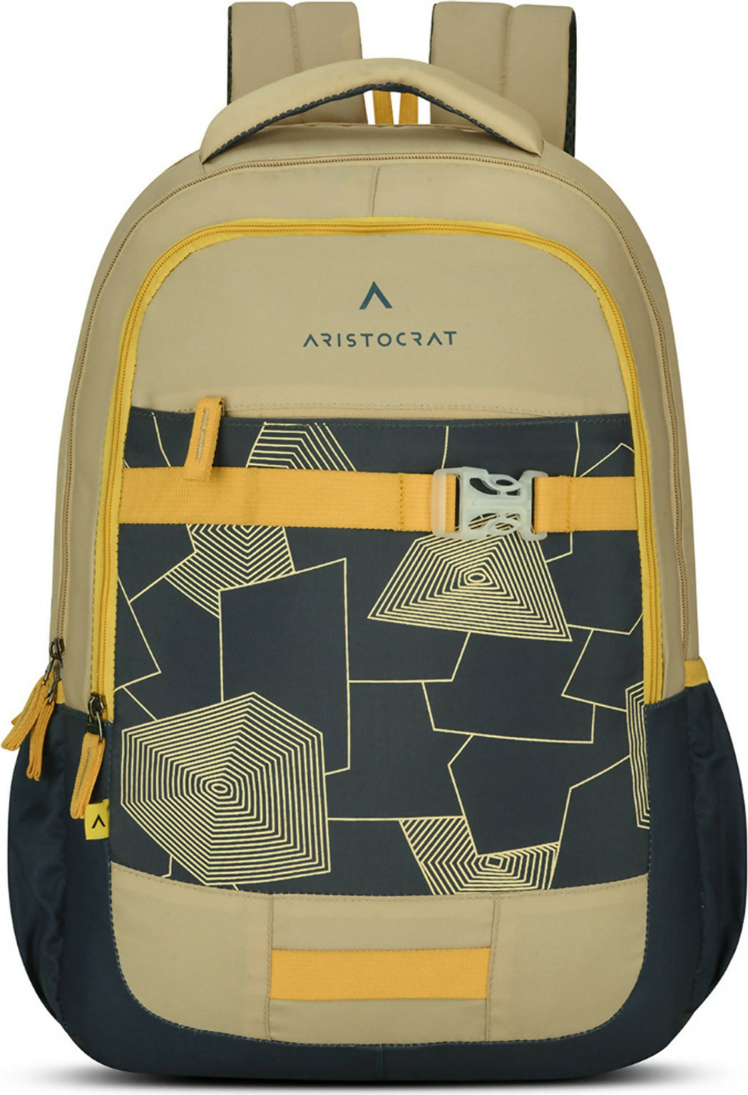 ARISTOCRAT Beige & Grey Stylish Casual Backpack for Men & Women