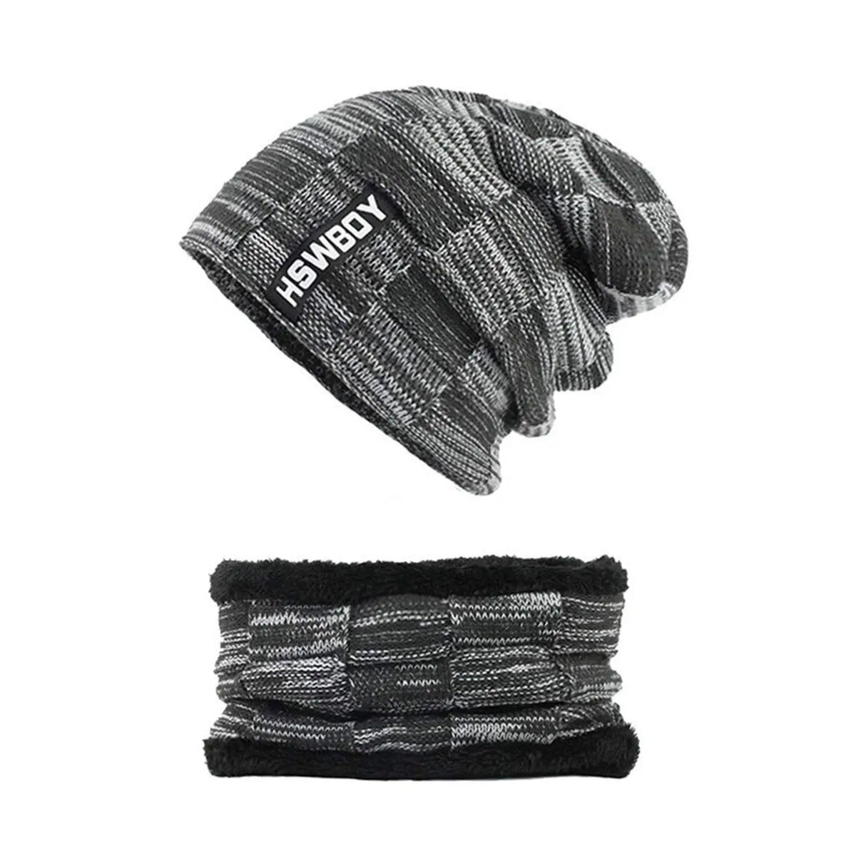 Ultra Soft Unisex Woollen Beanie Cap Plus Muffler Scarf HP DD